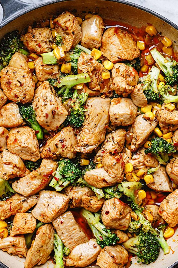 Chicken Stir-fry with Broccoli and Sweetcorn