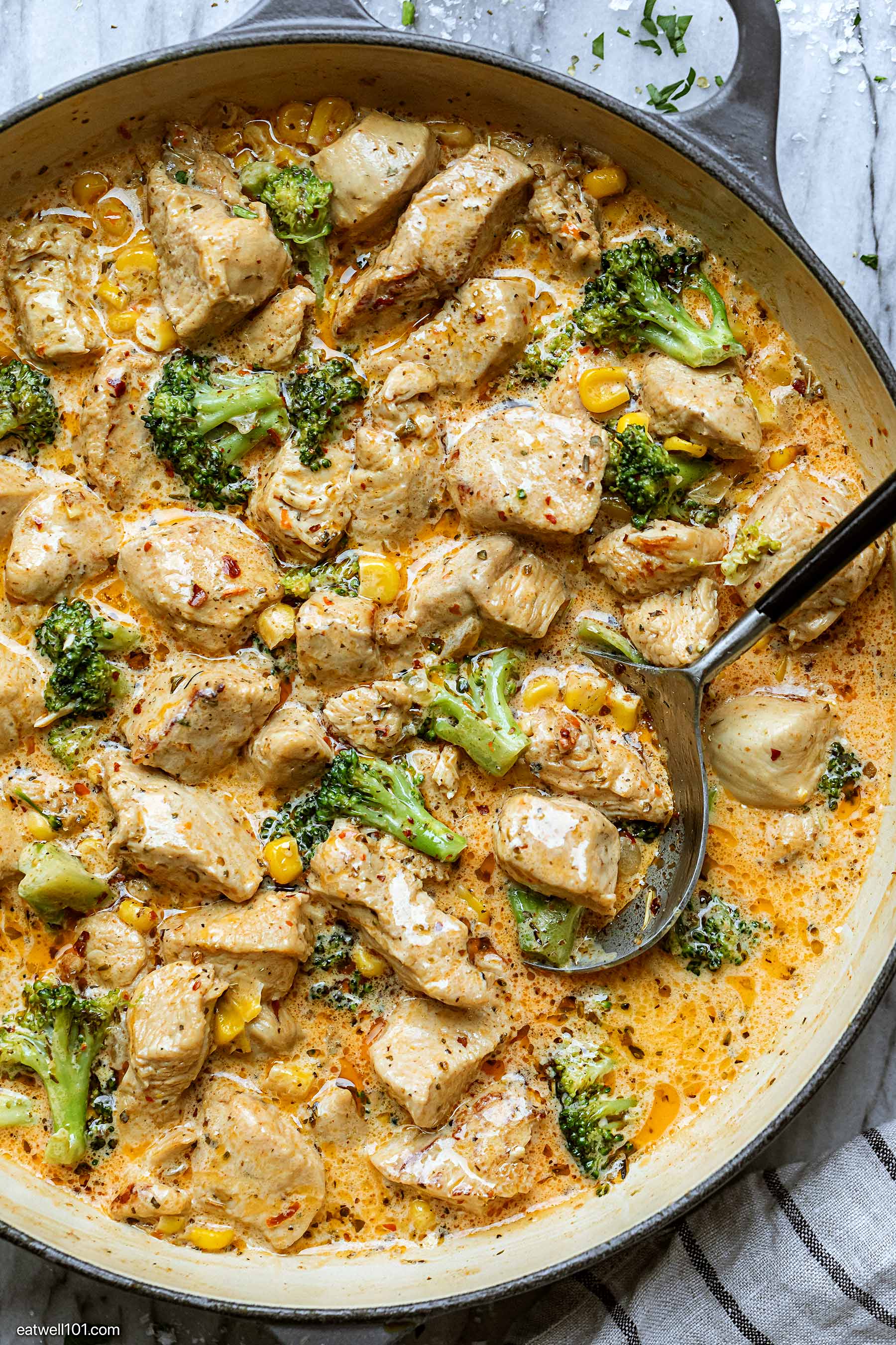 creamy chicken and veggies