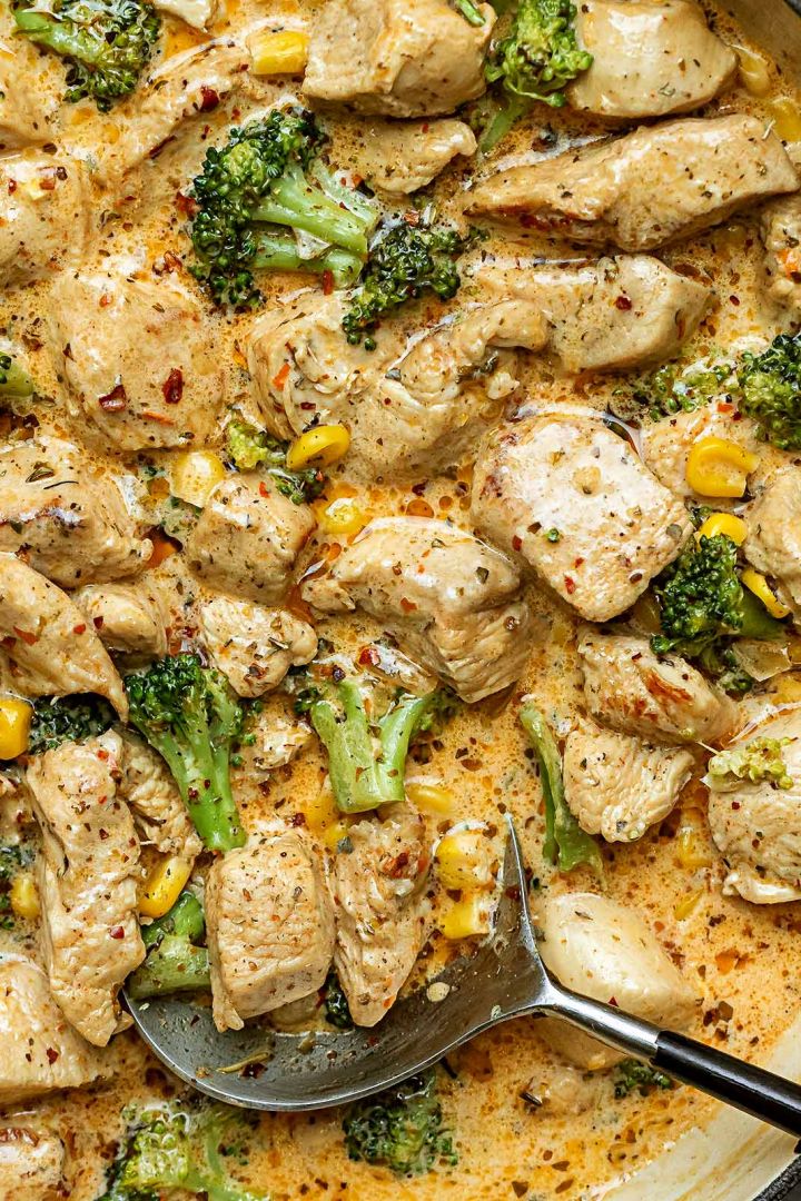 Creamy Chicken with Sweetcorn and Broccoli