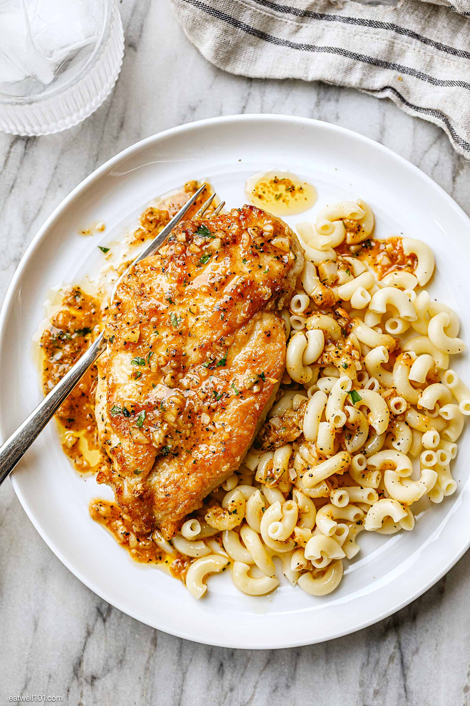chicken cutlets and pasta dinner