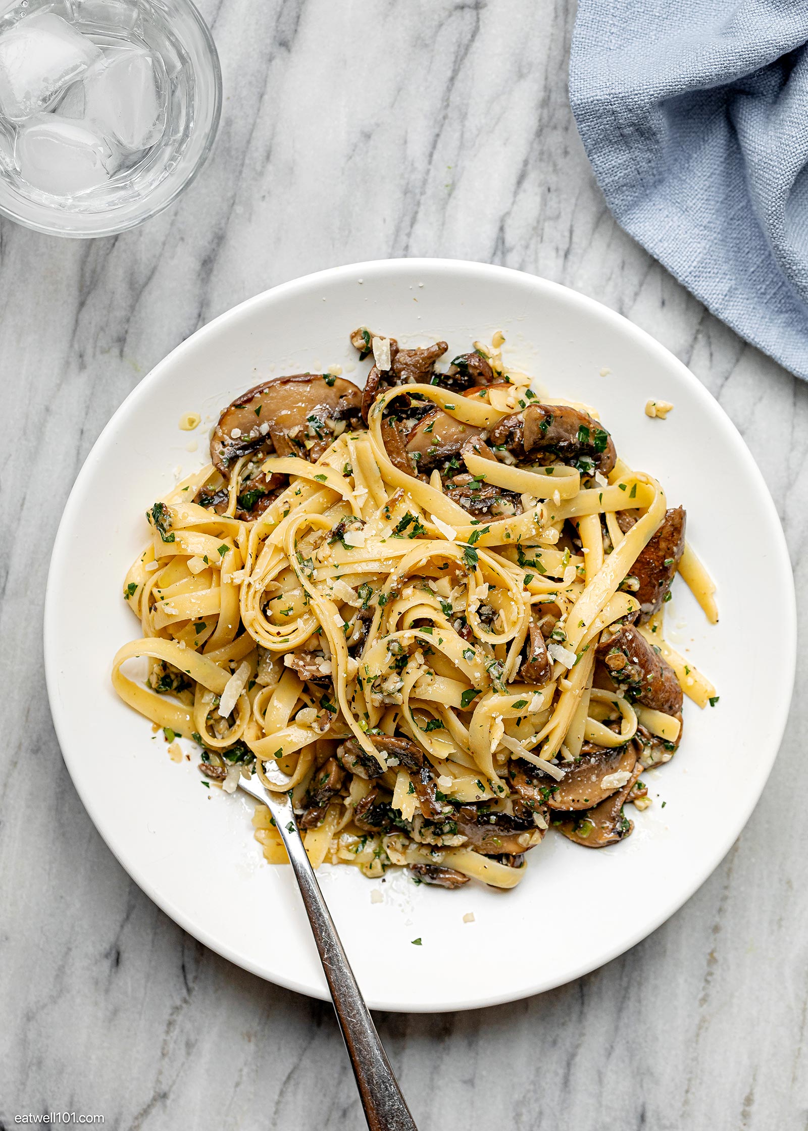 mushroom and pasta meal