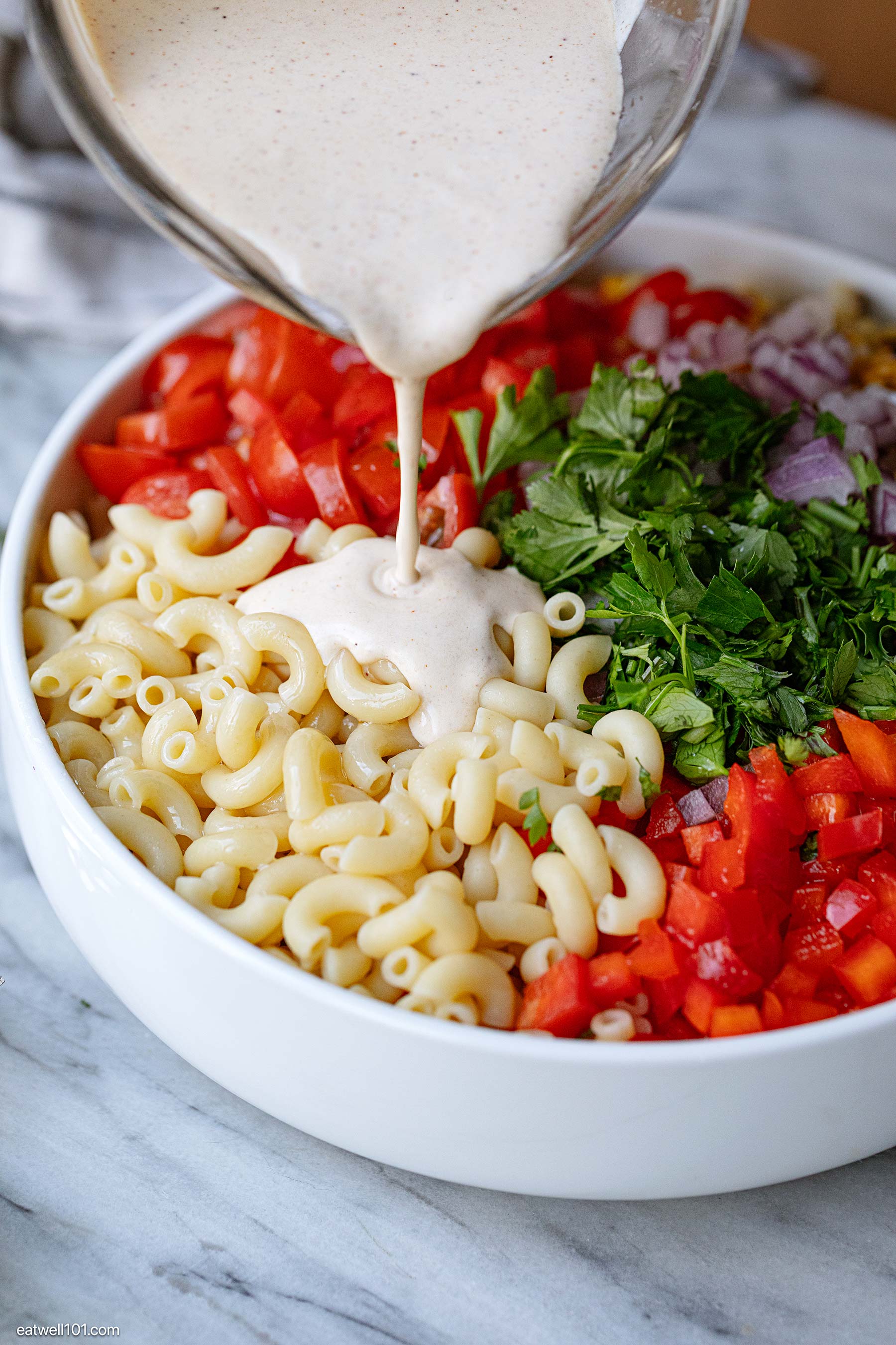 Mexican Street Corn Pasta Salad dressing