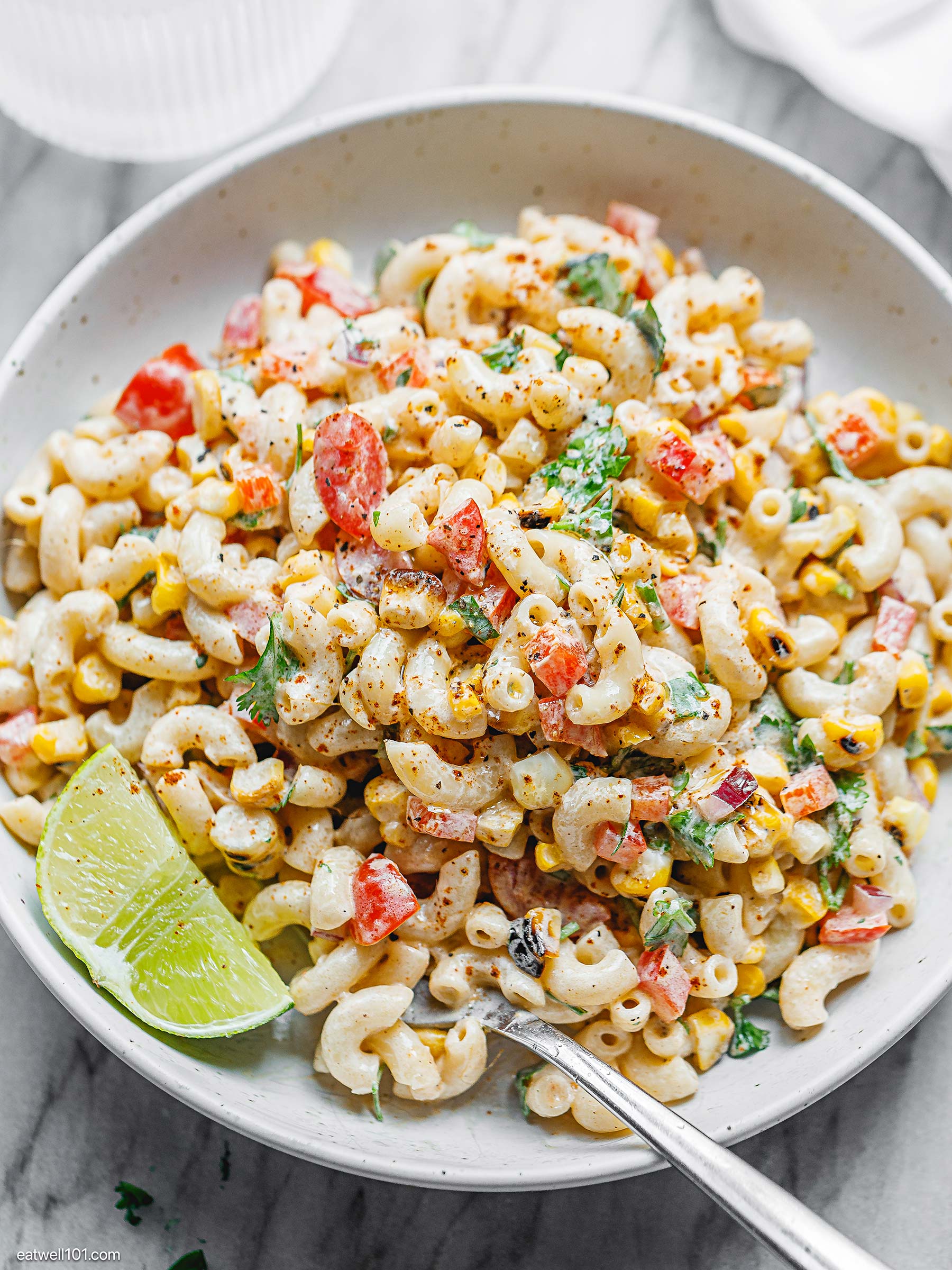 Mexican Street Corn Pasta Salad for a light dinner