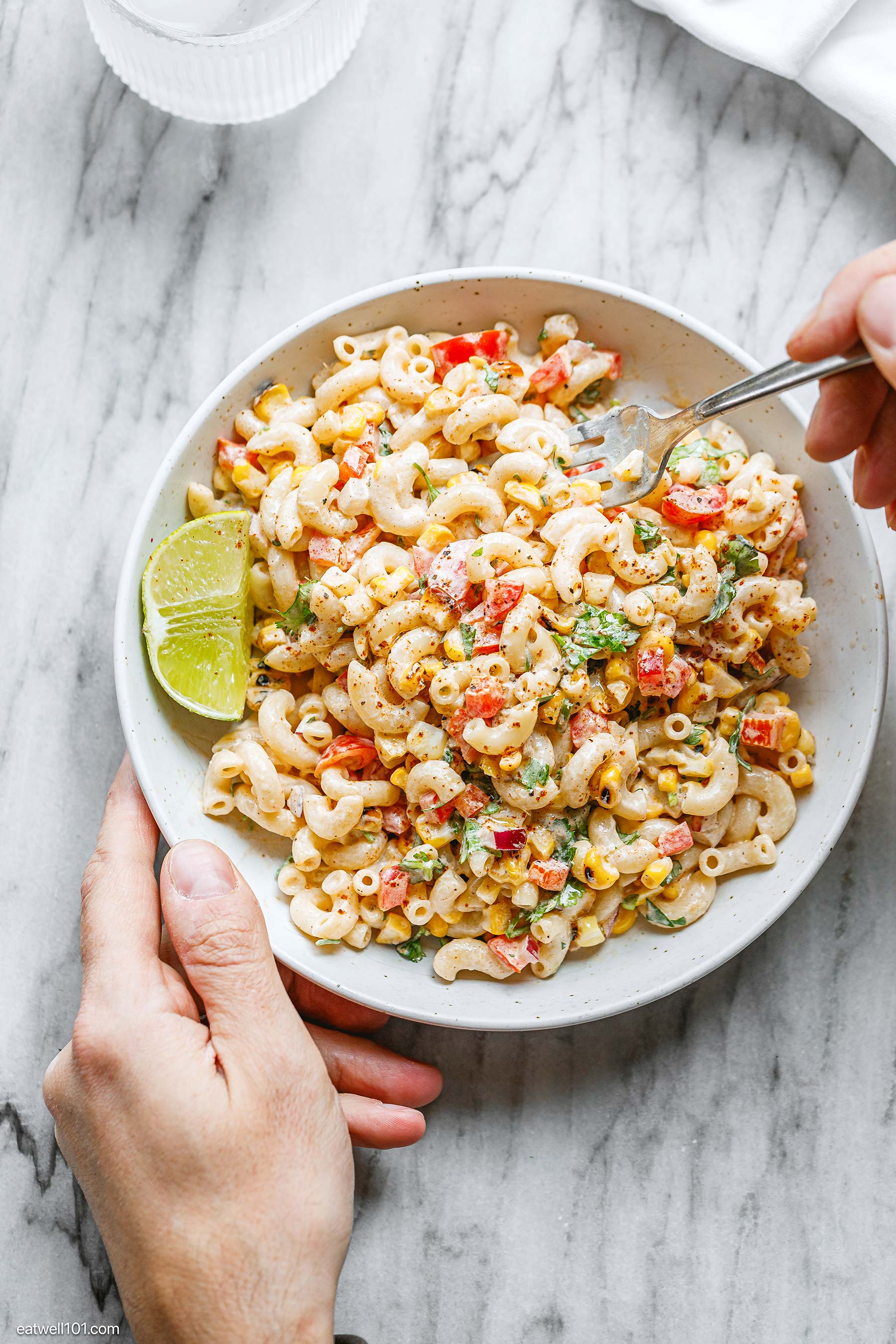 Mexican Street Corn Pasta Salad for lunch