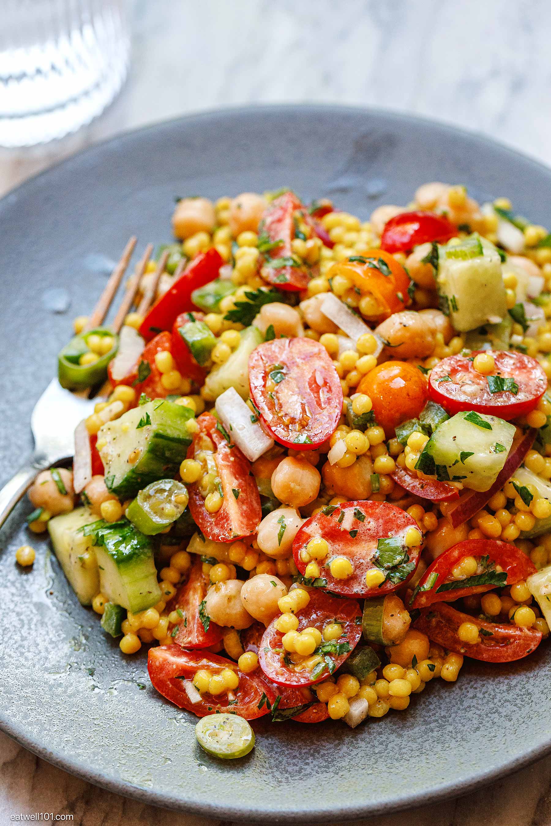 pearl couscous lunch salad