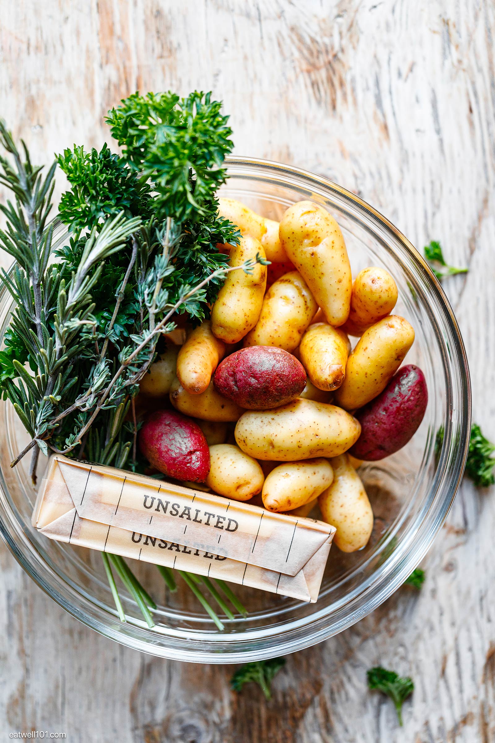 ingredients for the roasted fingerling potatoes