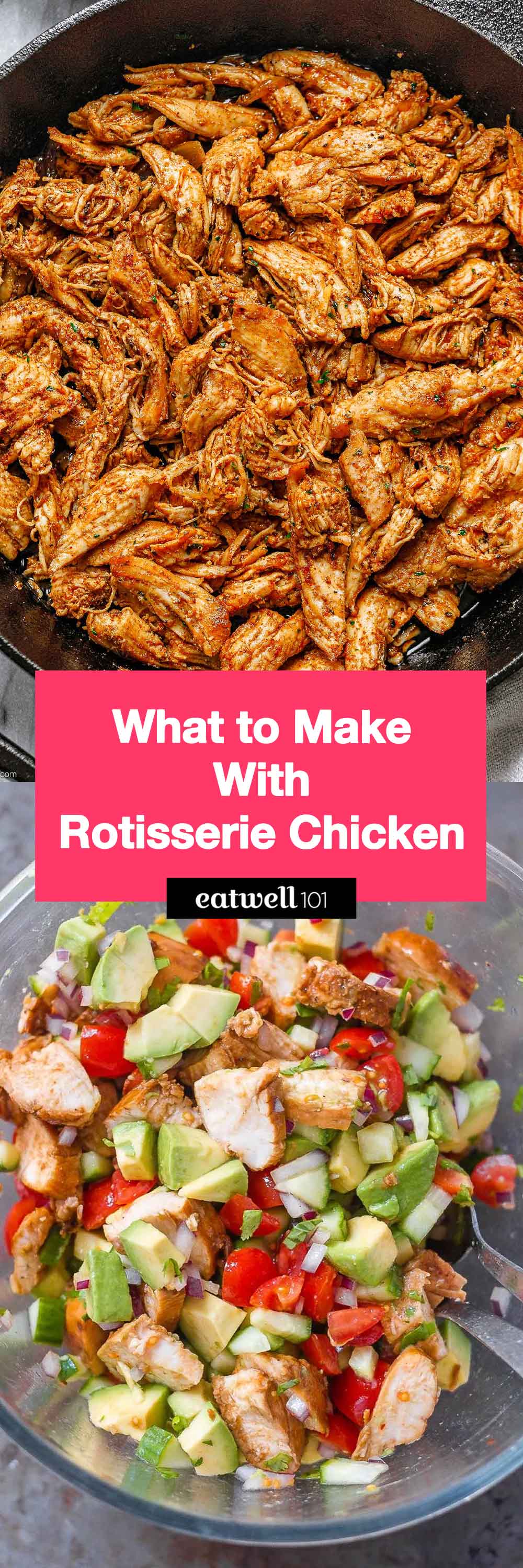 Got leftover rotisserie chicken in the fridge? Turn it into an easy dinner with these quick and comforting recipes—from pasta bakes and soups to tacos, salads, casseroles, and more.