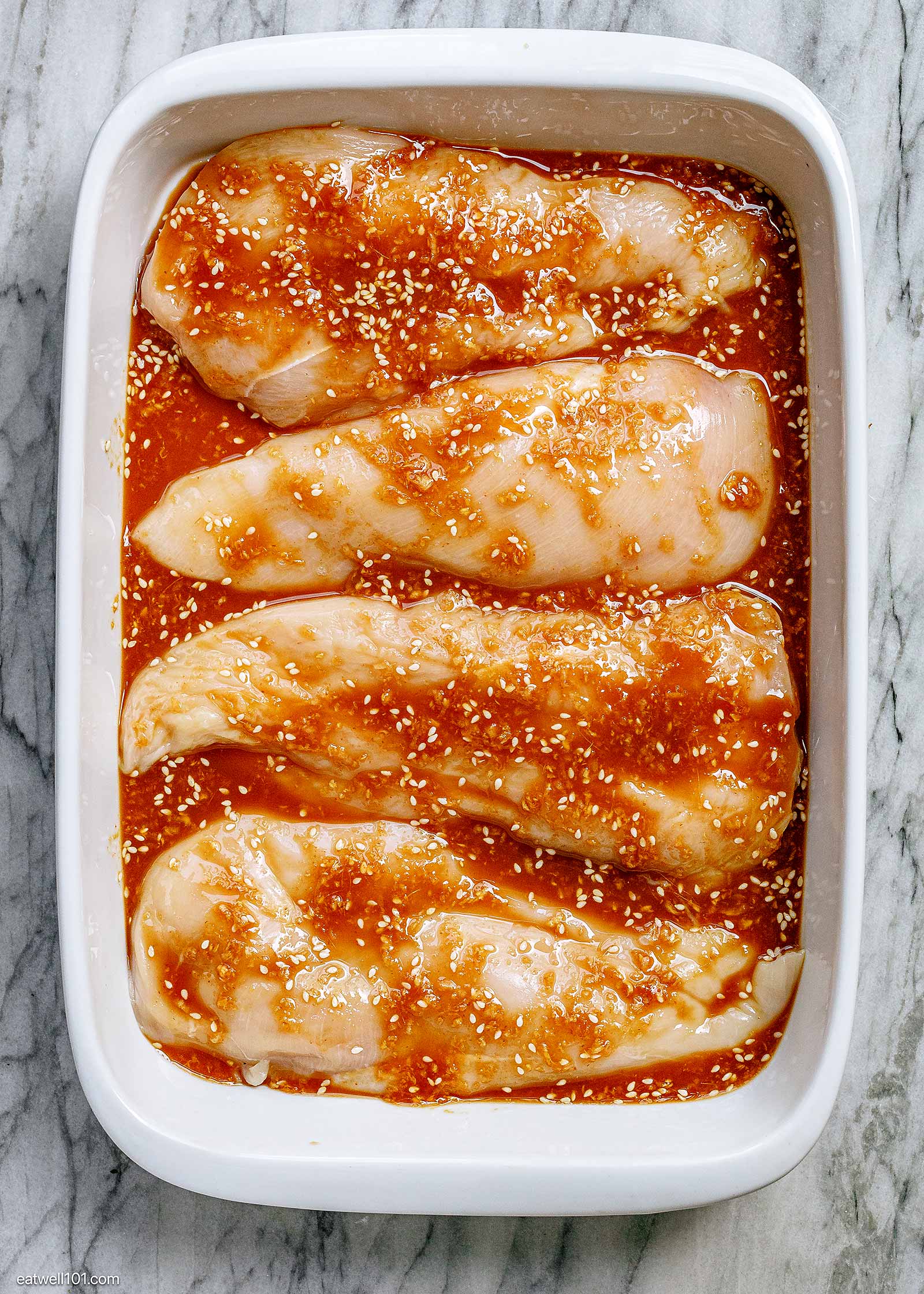 baked sesame chicken preparation setps