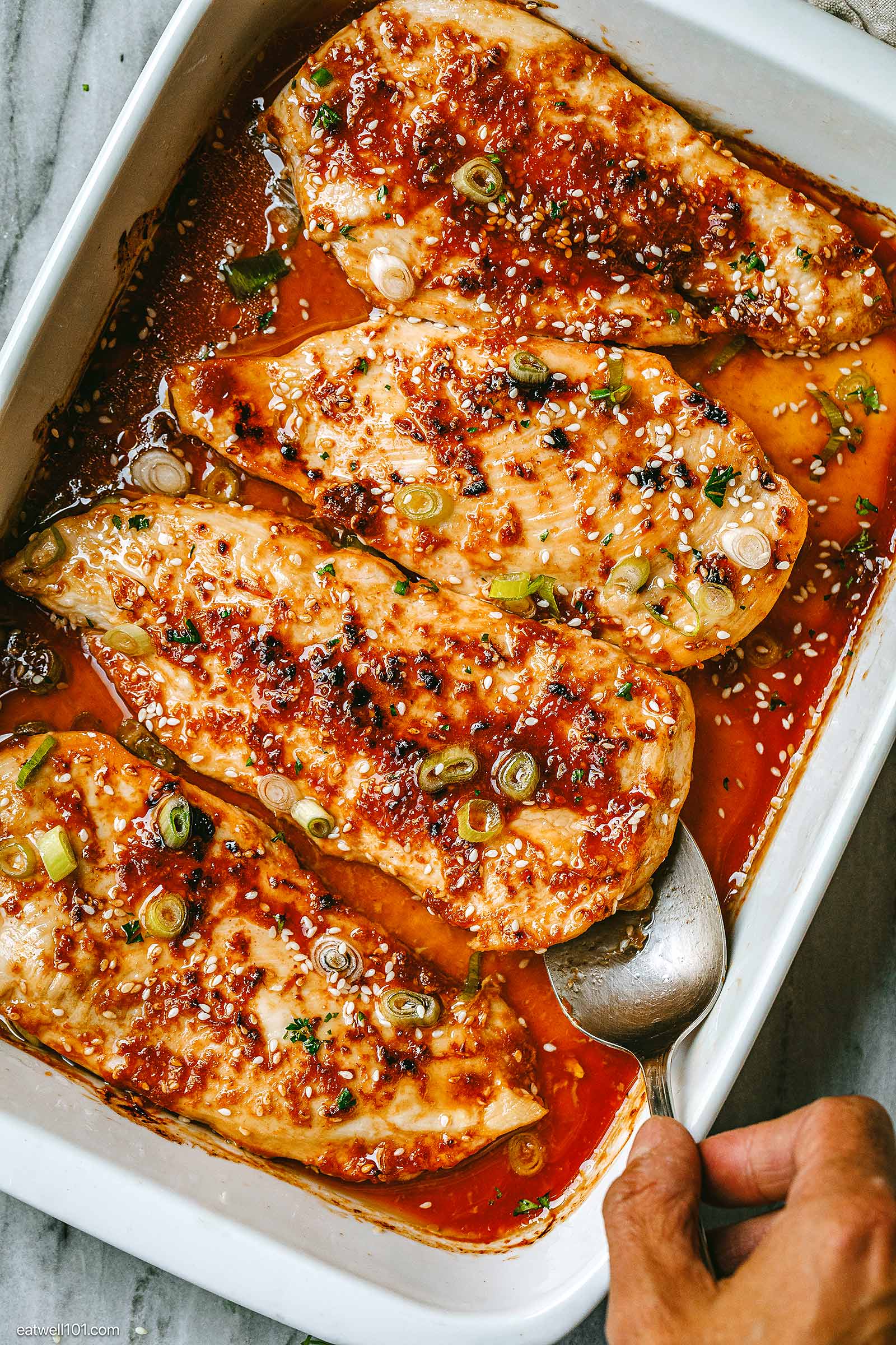 chicken in the oven