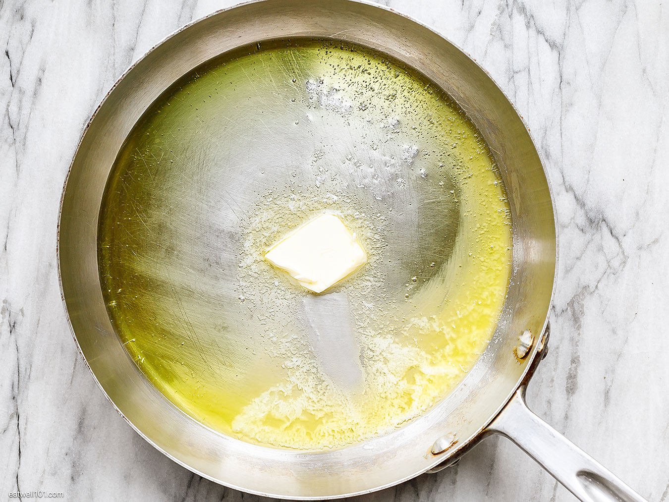 melted butter and oil