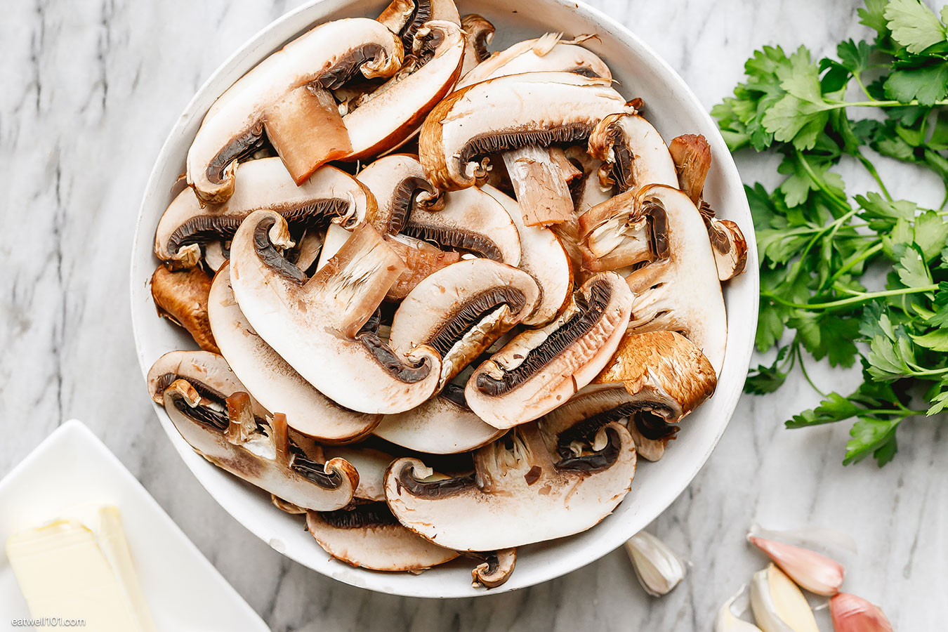 raw mushrooms