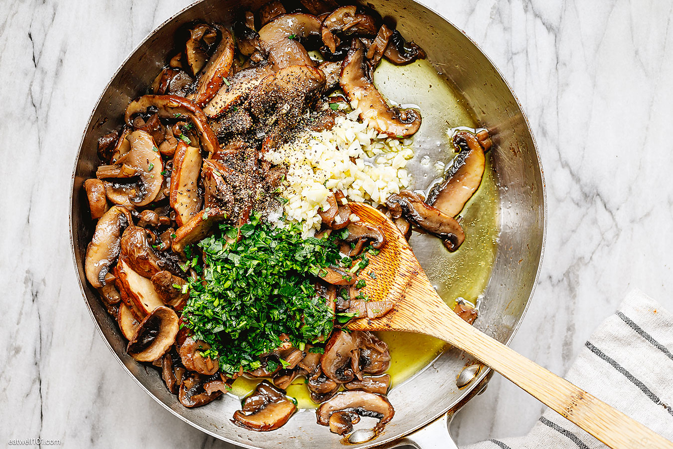 sauteeing mushrooms