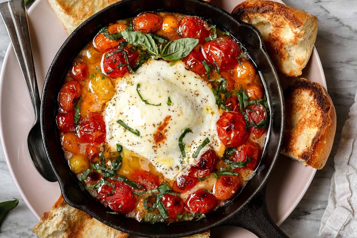 Roasted Tomatoes and Burrata