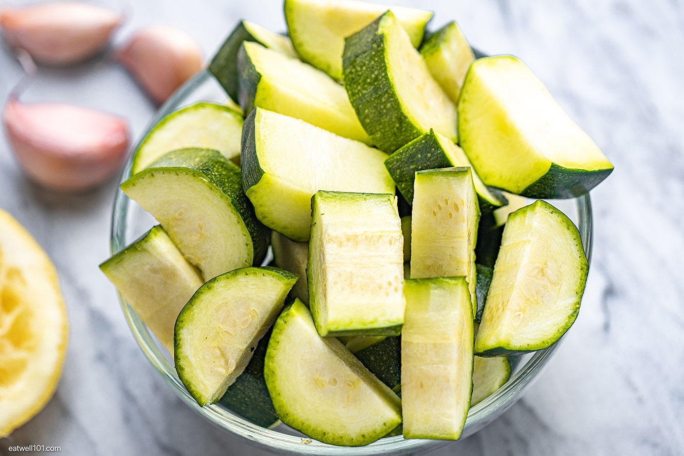 raw diced zucchini